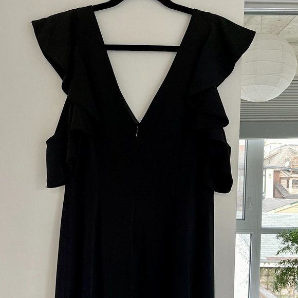 Formal Black Mid-Length Dress Size 8 - Picture 5 of 9